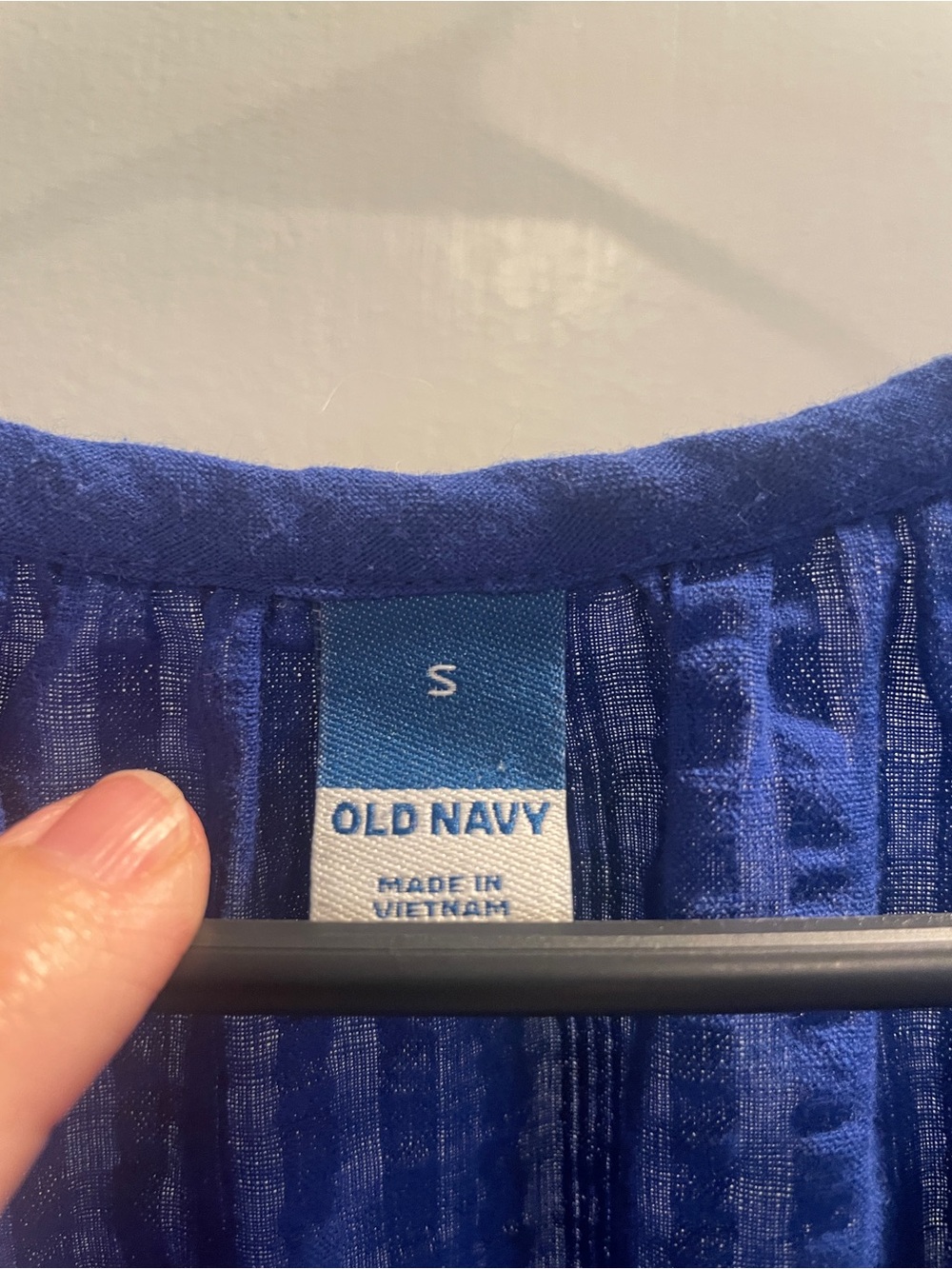 Old Navy Blue Textured Button-Front Maxi Dress size S - Picture 5 of 6